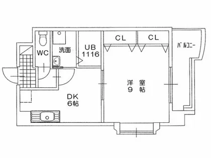 ベルガ北方【7階】の間取り