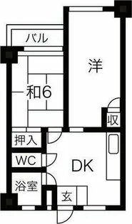宝第一スカイハイツ【5階】の間取り