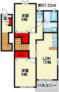 ペンサミエント C棟【2階】の間取り