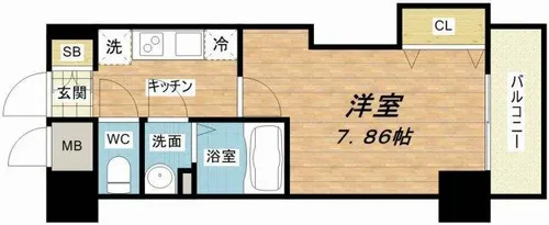 Luxe都島Ⅱ【5階】の間取り