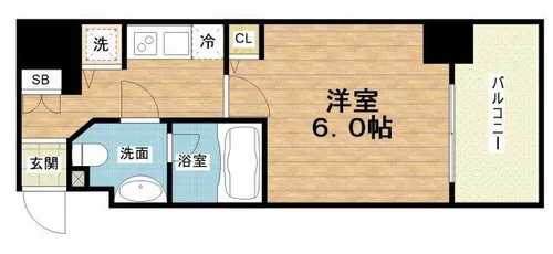 プライマル靱本町【10階】の間取り
