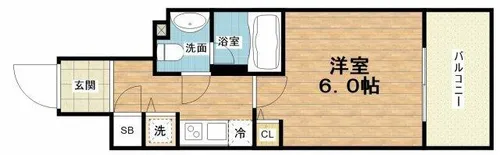 プライマル靱本町【5階】の間取り