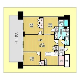 Brilia Tower箕面船場TOP OF THE HILL【16階】の間取り