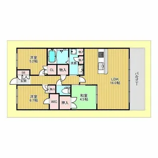 パークナードフィット津雲台【7階】の間取り