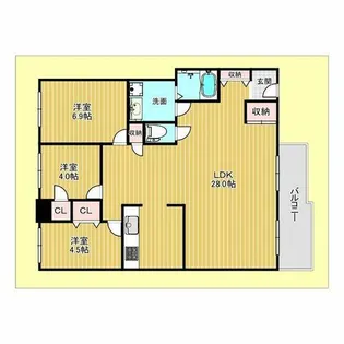 ラジュニール春日丘【4階】の間取り