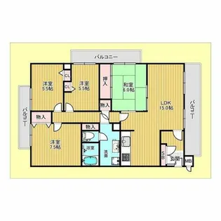 ラジュニール春日丘【4階】の間取り