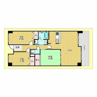 カルムフォーレ千里山【5階】の間取り