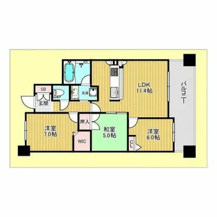 セレッソコート千里中央アネックス【2階】の間取り