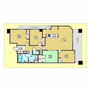 セレッソコート千里中央アネックス【2階】の間取り