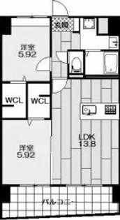 THE SQUARE・Glory Residence【5階】の間取り