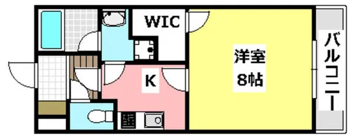 レジデンシア竹橋【1階】の間取り