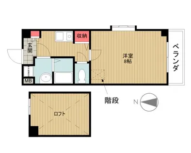 ラシュレ日光【401号室】の間取り