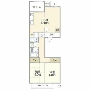 中富住宅A棟【1階】の間取り