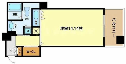 ザ・タワー大阪レジデンス【4階】の間取り