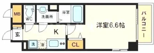 ベクス福島【8階】の間取り