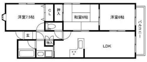シャンティ船場【5階】の間取り