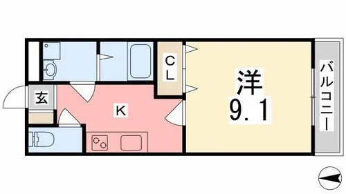 ピアコート宮脇【103号室】の間取り