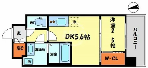 セレニテ福島プリエ【6階】の間取り