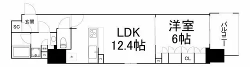 アーバネックス心斎橋【5階】の間取り