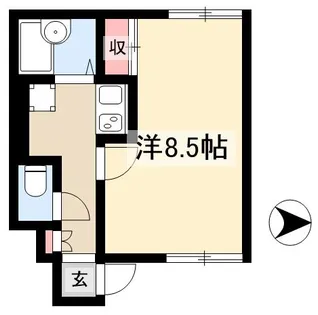 アビテ池下【104号室】の間取り