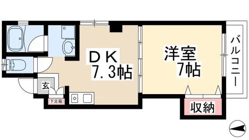 ウエストフロント桜山【302号室】の間取り