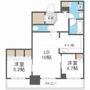 ブランズタワー梅田North【8階】の間取り