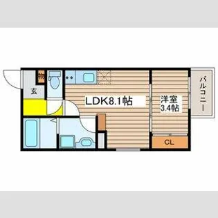 モンヴィーニュ熱田神宮【2階】の間取り