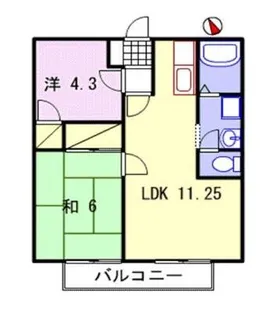 サンライフ森の西A棟【2階】の間取り