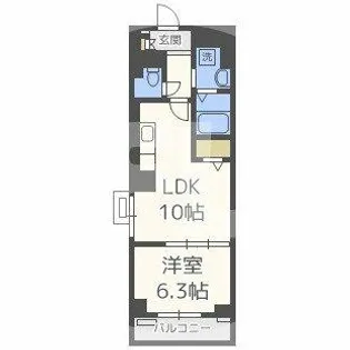 ラ ヴィータ西梅田【4階】の間取り