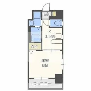 エステムプラザ梅田扇町公園パークランド【7階】の間取り