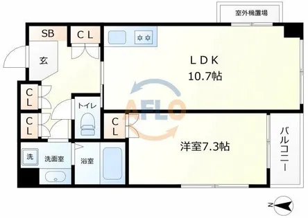 K.H.E【6階】の間取り