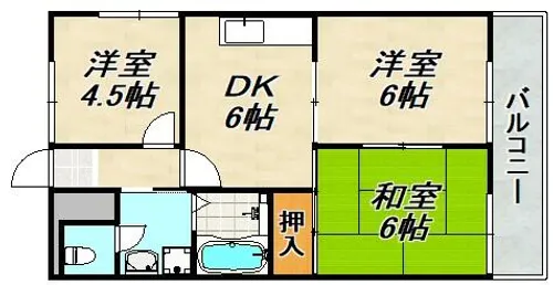 シャロン長田【1階】の間取り