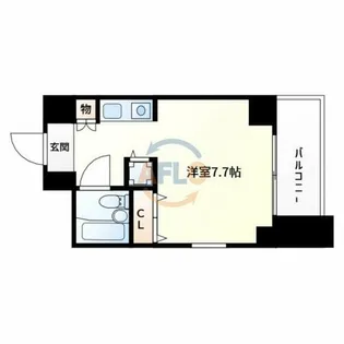 ゴックス南森町【8階】の間取り
