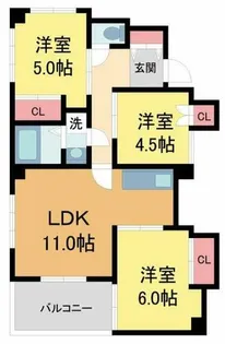 ファミール根津【302号室】の間取り