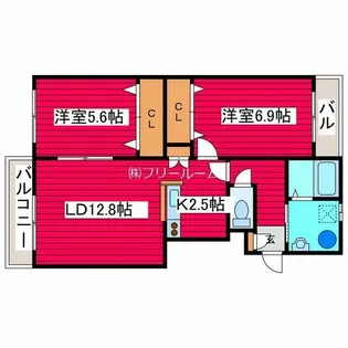 エムズB【4階】の間取り