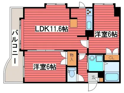 アーバンハイツ月寒東【7階】の間取り