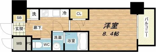 プレサンス本町エクストラ【13階】の間取り