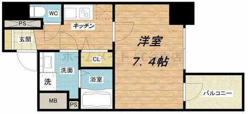 プレサンス上町台リベルテ【8階】の間取り