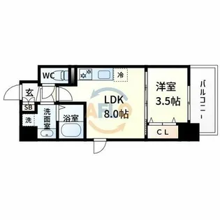 サンメゾン16【8階】の間取り
