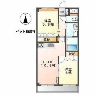 グランディアⅡ【2階】の間取り