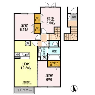 パインガーデン【202号室】の間取り