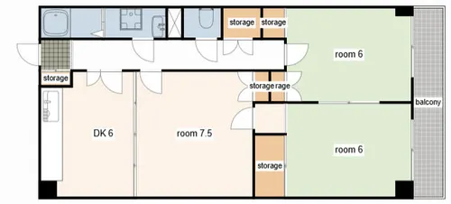 コンフォート ヴィアーレ【202号室】の間取り