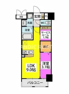 ラフィーネ箱崎駅前【8階】の間取り