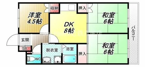 3DKの間取り画像