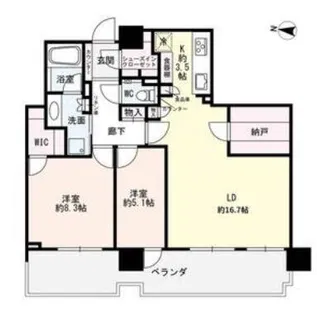プレミストタワーズ札幌苗穂AQUAGATE アクアゲート【24階】の間取り