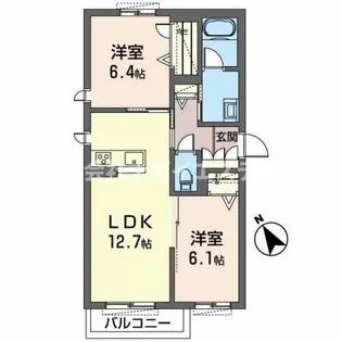 三木市平田(サンビューロ・シンエイ)【2階】の間取り