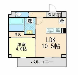 アリビラ六甲【1階】の間取り