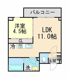 アリビラ六甲【1階】の間取り
