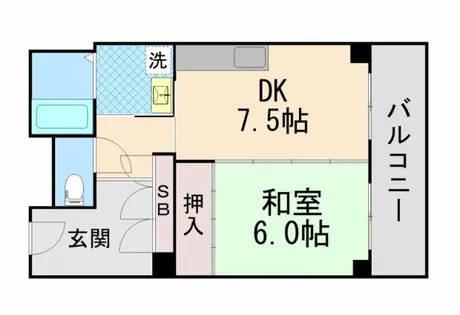 ベレーロ魚崎【108号室】の間取り