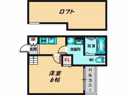 メゾンドボア加美【1階】の間取り